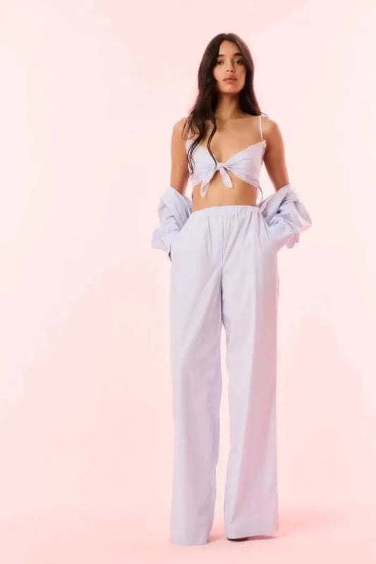 Love Shack Fancy Pants Love Shack Fancy - Helia Pant in Sky Lagoon