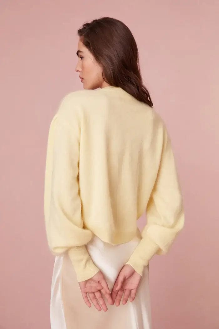 Love Shack Fancy Sweater Love Shack Fancy - Candela Pullover Sweater in Daffodil Yellow
