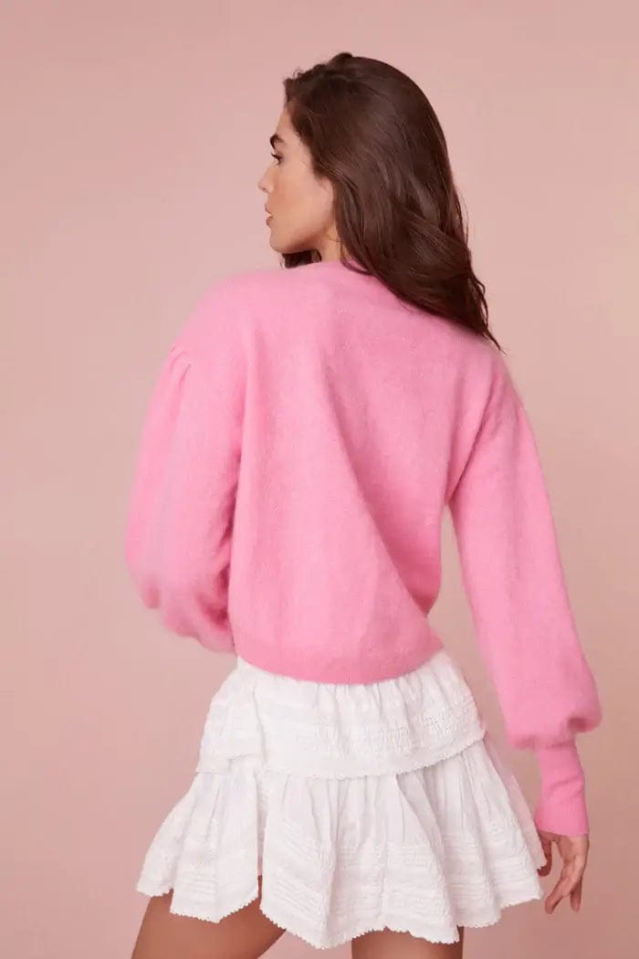 Love Shack Fancy Sweater Love Shack Fancy - Candela Pullover Sweater in French Pink