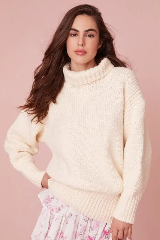 Love Shack Fancy Sweater Love Shack Fancy - Valli Pullover Sweater in Sugar Cookie