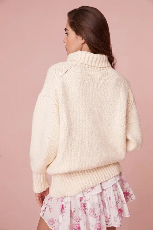 Love Shack Fancy Sweater Love Shack Fancy - Valli Pullover Sweater in Sugar Cookie