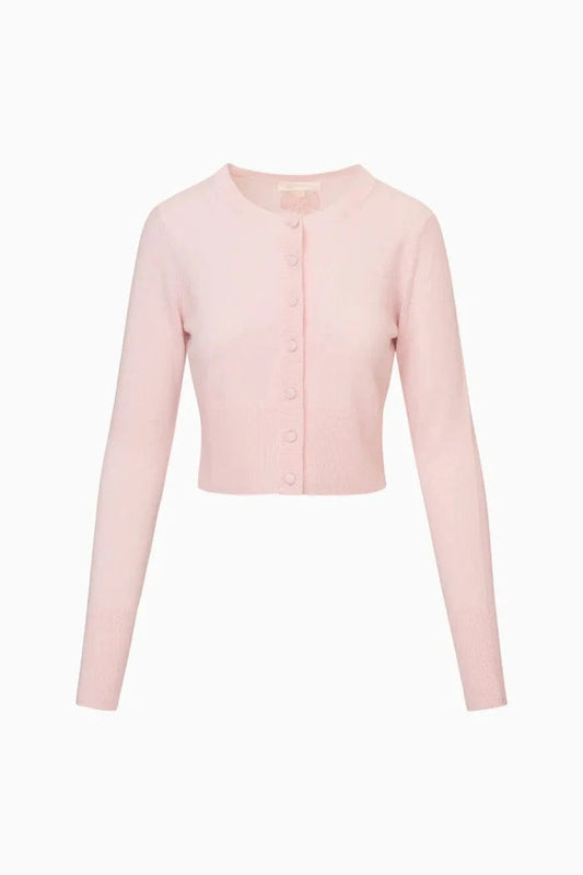 Love Shack Fancy Sweaters Love Shack Fancy - Adeanna Cardigan in Pale Pink