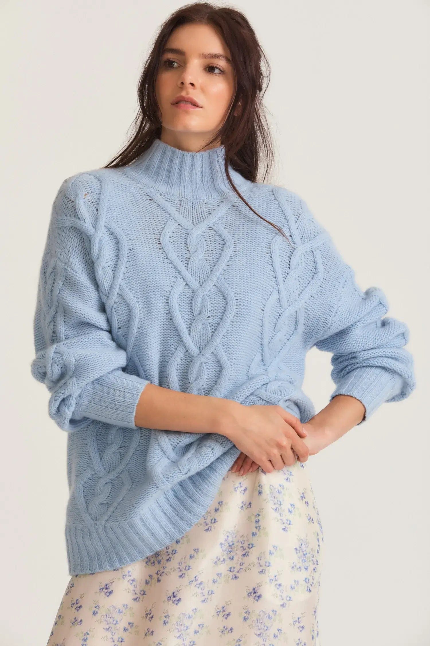 Love Shack Fancy Sweaters Love Shack Fancy - Izia Pullover in Blue Haze