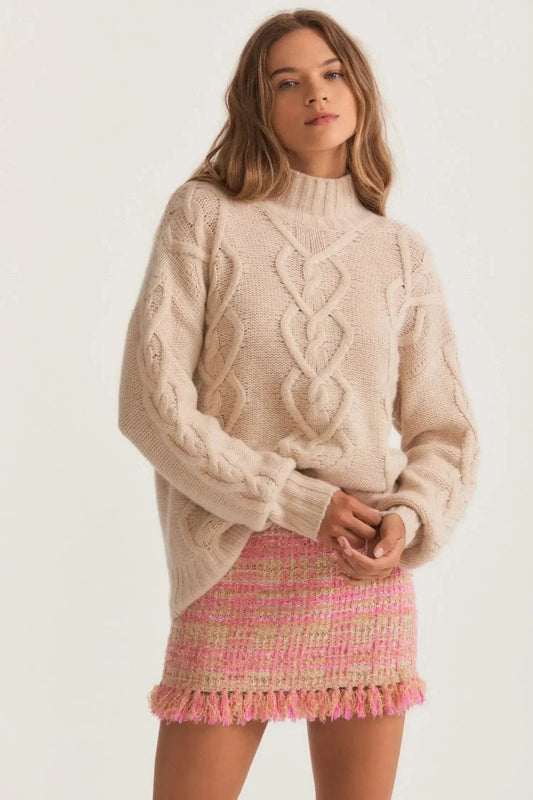 Love Shack Fancy Sweaters Love Shack Fancy - Izia Pullover in Wheat