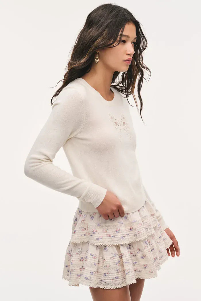 Love Shack Fancy Sweaters Love Shack Fancy - Mingley Sweater in Cozy Ivory