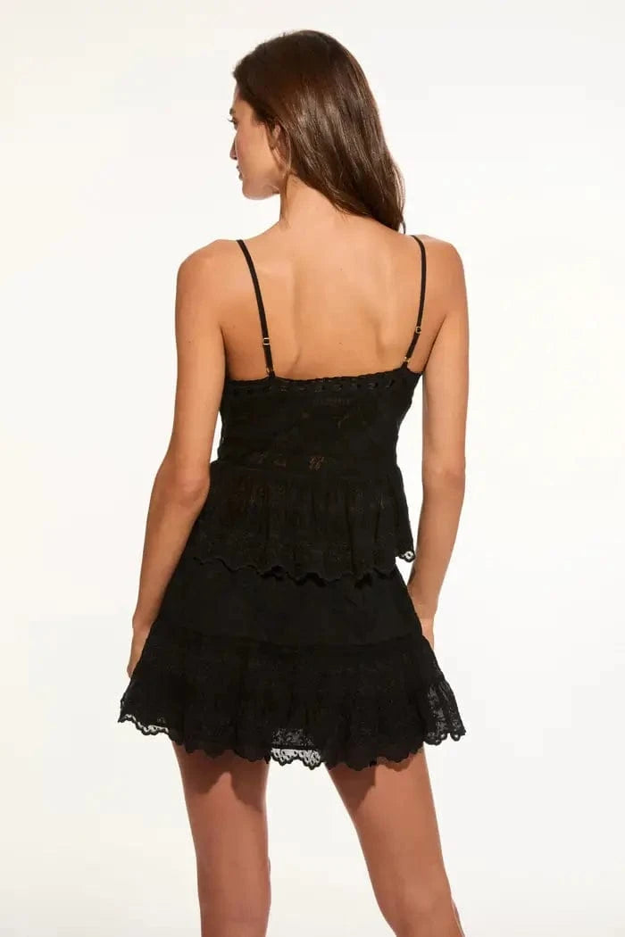 Love Shack Fancy Sweaters Love Shack Fancy - Rowina Top in Black