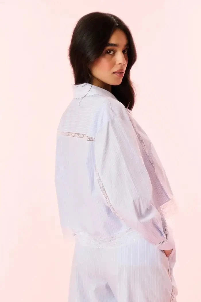 Love Shack Fancy Tops Love Shack Fancy - Delano Top in Sky Lagoon