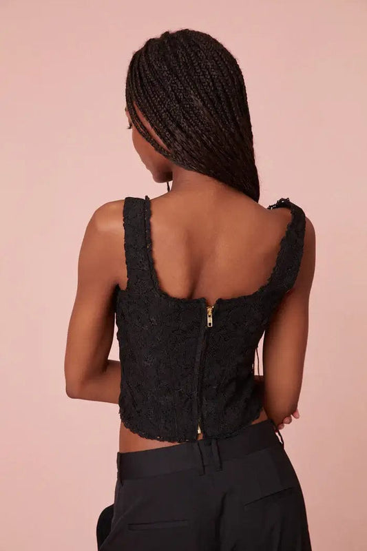 Love Shack Fancy Tops Love Shack Fancy - Lorelai Bustier in Black