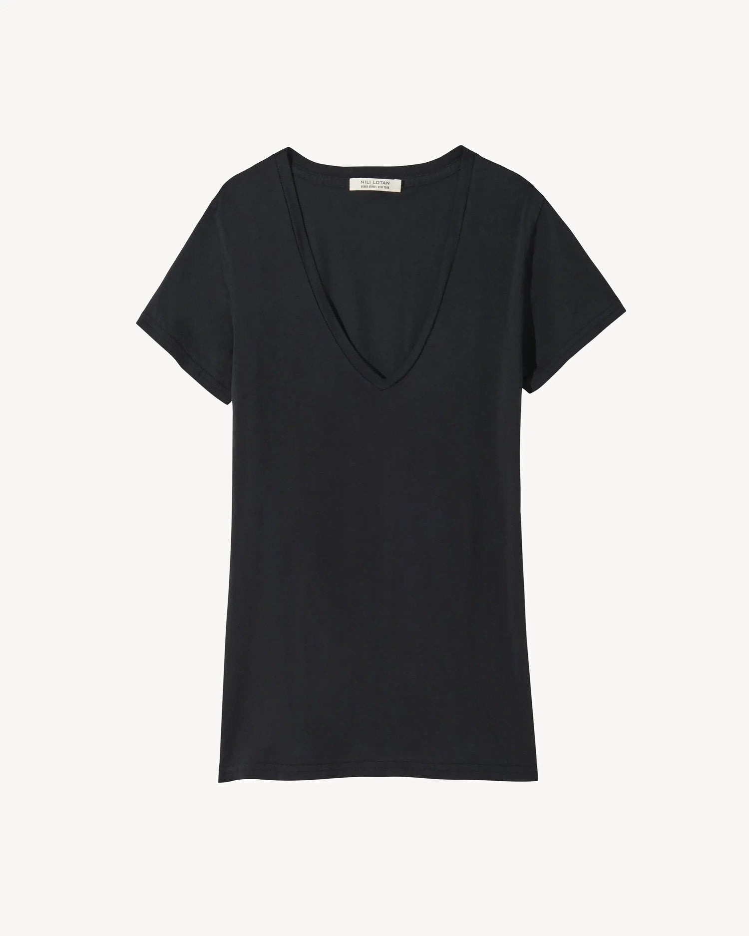Nili Lotan Blouses L Nili Lotan - Carol V-Neck tee in Black