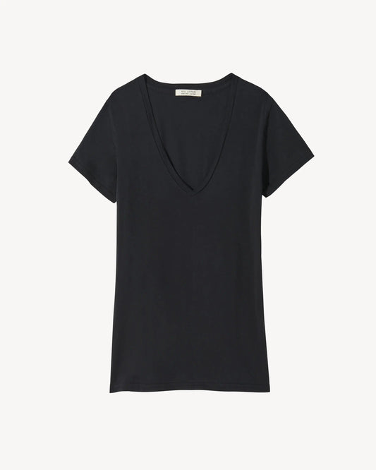 Nili Lotan Blouses L Nili Lotan - Carol V-Neck tee in Black