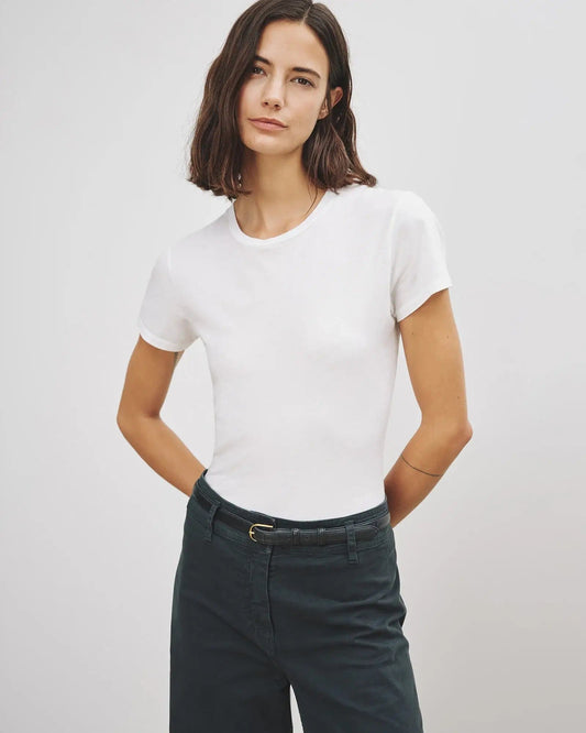 Nili Lotan Blouses Nili Lotan - Lana Crew neck Tee in White