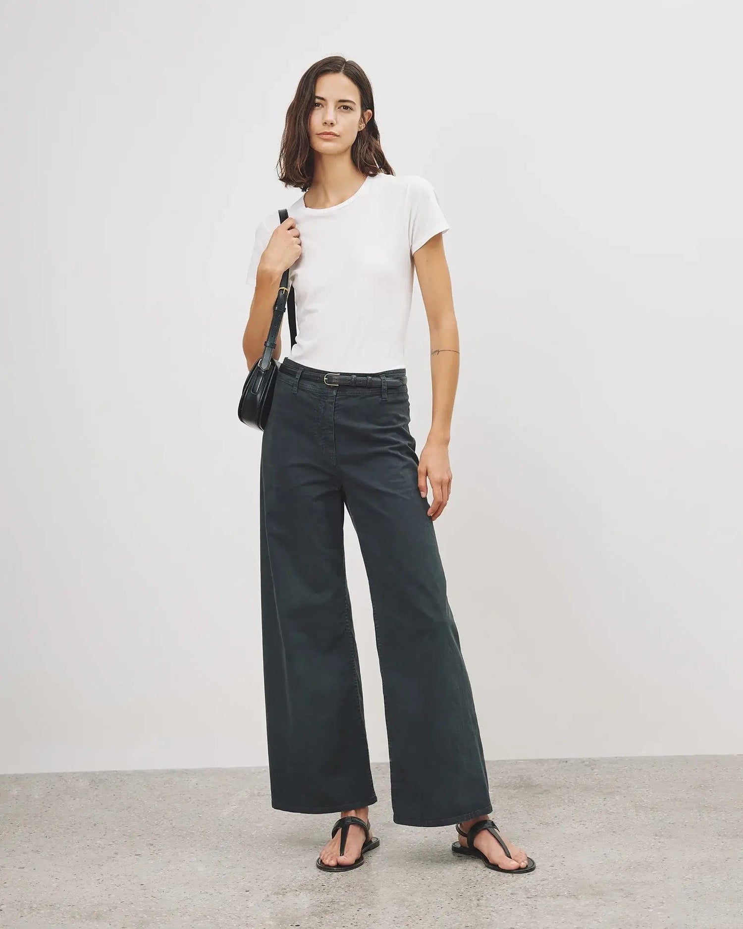 Nili Lotan Blouses Nili Lotan - Lana Crew neck Tee in White