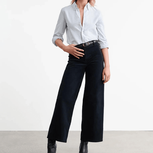 Nili Lotan Blouses XS Nili Lotan - Dyllan Shrunken shirt in Blue Stripe