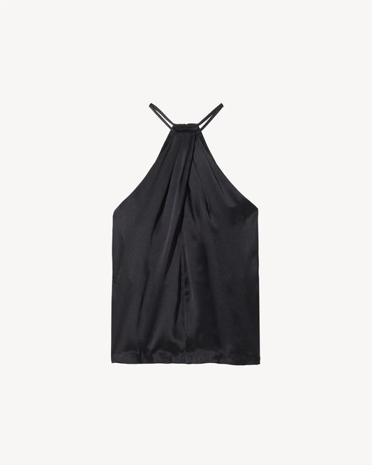 Nili Lotan Shirts Nili Lotan - Edwige Halterneck Top in Black