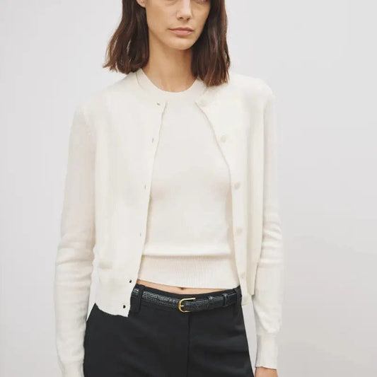 Nili Lotan Sweater Nili Lotan - March Cardigan Sweater in Ivory