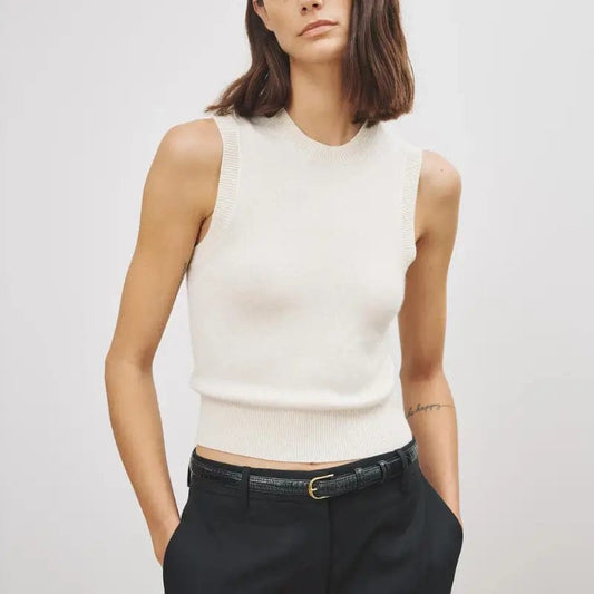 Nili Lotan Sweater XL Nili Lotan - May Sweater Tank in Ivory