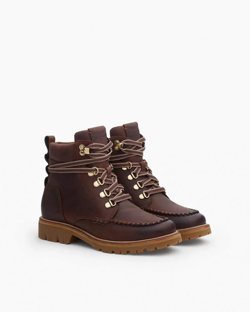 Rag & Bone Boots Rag & Bone - Cameron Leather Hiking Boots in Mocha