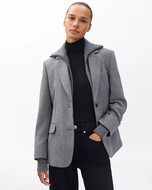 Rag & Bone Boots Rag & Bone - Frank Mixed Media blazer in grey