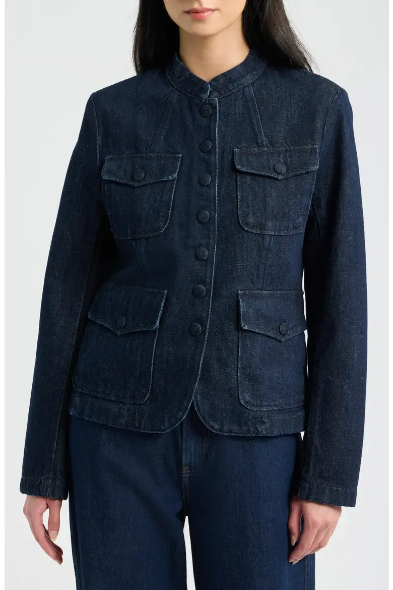 Rag & Bone Coats & Jackets Rag & Bone - Mercer cotton Denim blazer in Dark Rinse