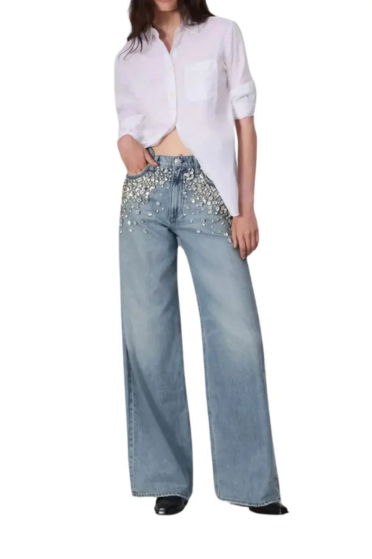 Rag & Bone Jeans Rag & Bone - The Sofie pant in Mali with jewels featherweight