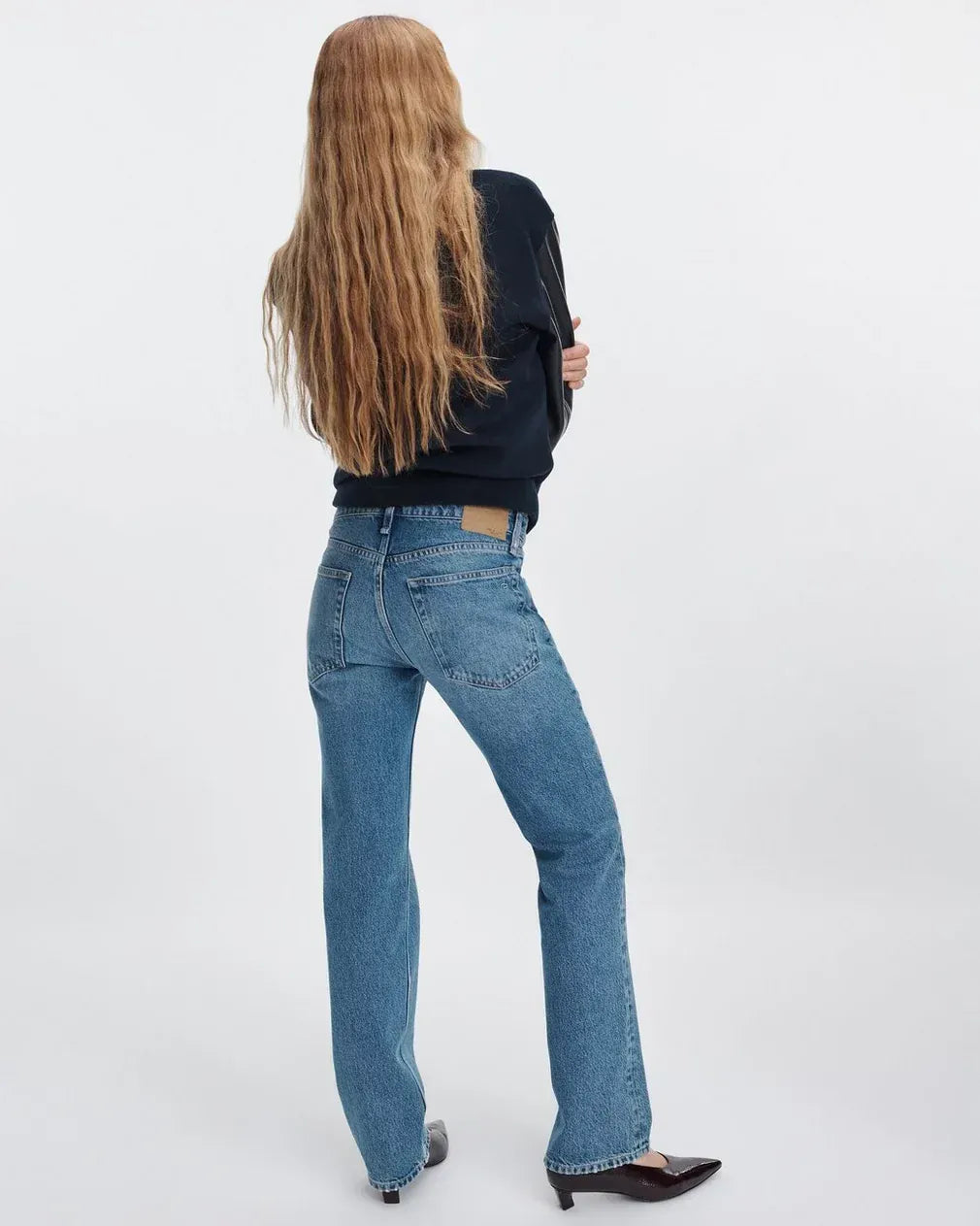 Rag & Bone Pants Rag & Bone - Harlow Straight Jean Low-Rise in Rigid Denim in Candice