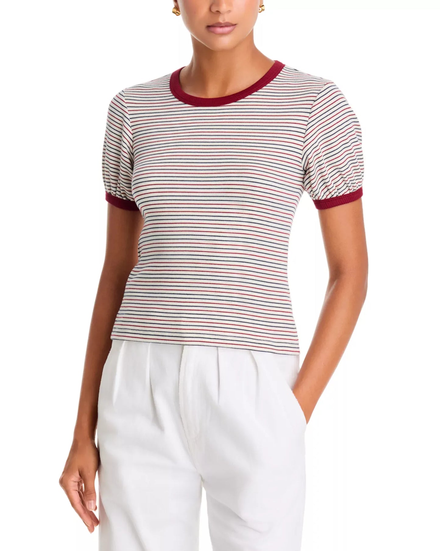 Rag & Bone Shirts & Tops Rag & Bone - Essential stripe crew tee in red