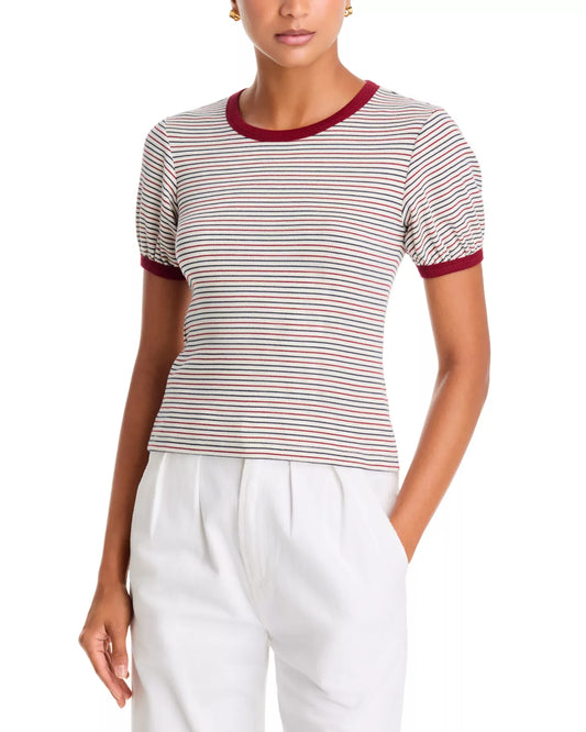Rag & Bone Shirts & Tops Rag & Bone - Essential stripe crew tee in red