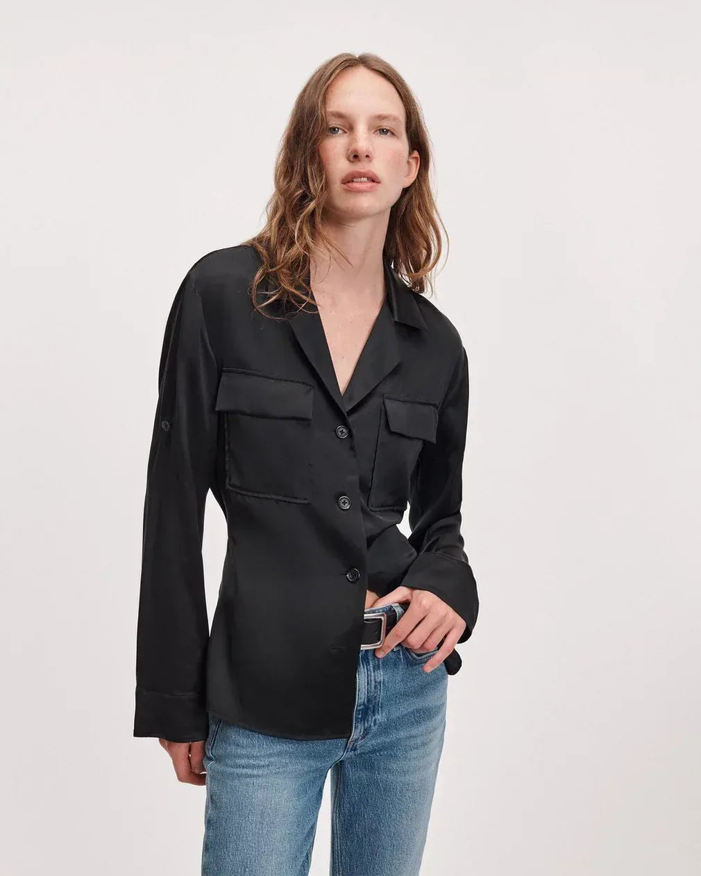 Rag & Bone Shirts & Tops Rag & Bone - Sonny Silk Blouse in Black