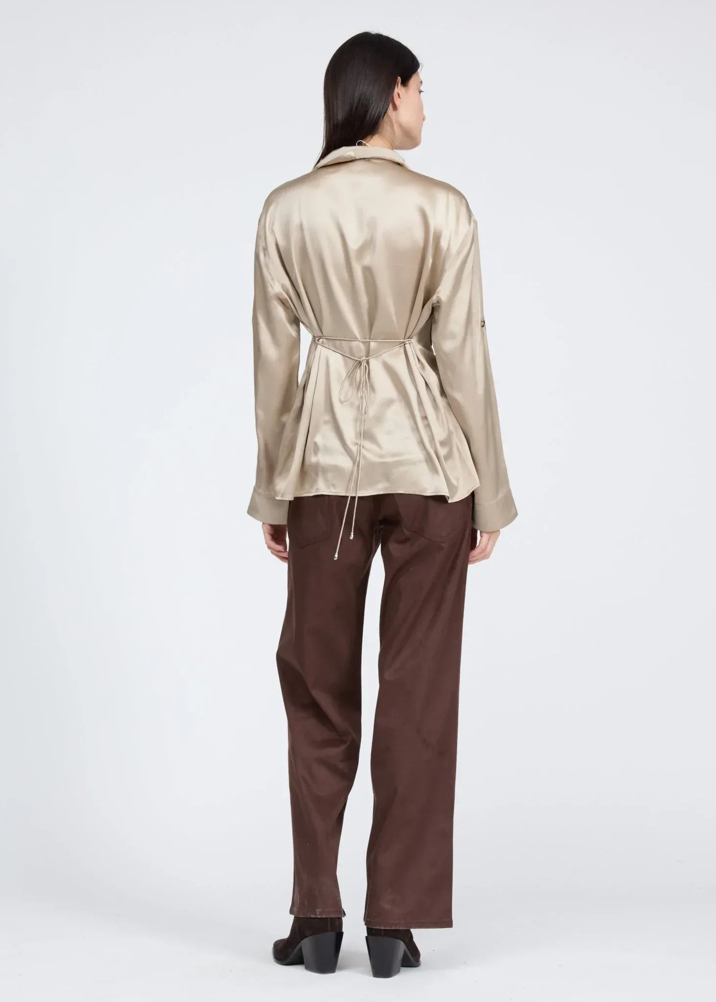 Rag & Bone Shirts & Tops Rag & Bone - Sonny Silk Blouse in Sand