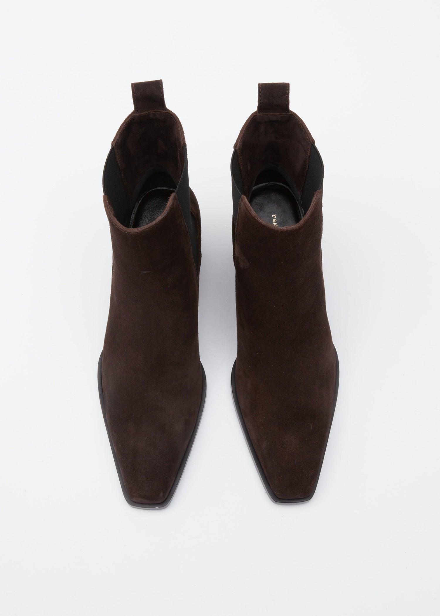 Rag & Bone Shoes Rag & Bone - Joni Italian Suede Chelsea Boots in Dark chocolate suede