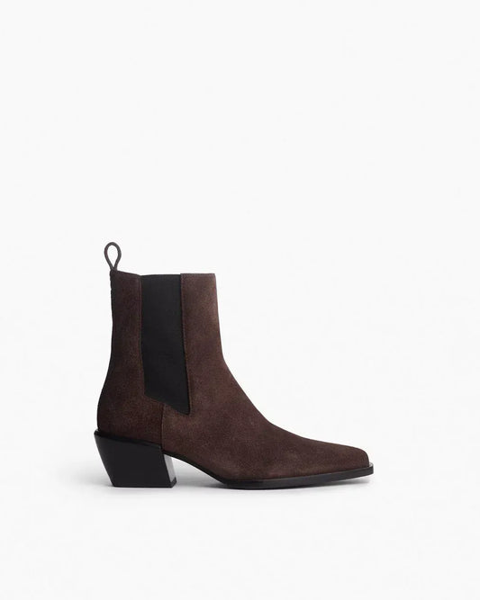 Rag & Bone Shoes Rag & Bone - Joni Italian Suede Chelsea Boots in Dark espresso
