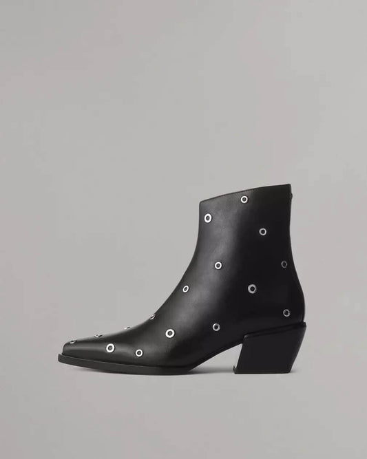 Rag & Bone Shoes Rag & Bone - Joni Zip in Black Grommets