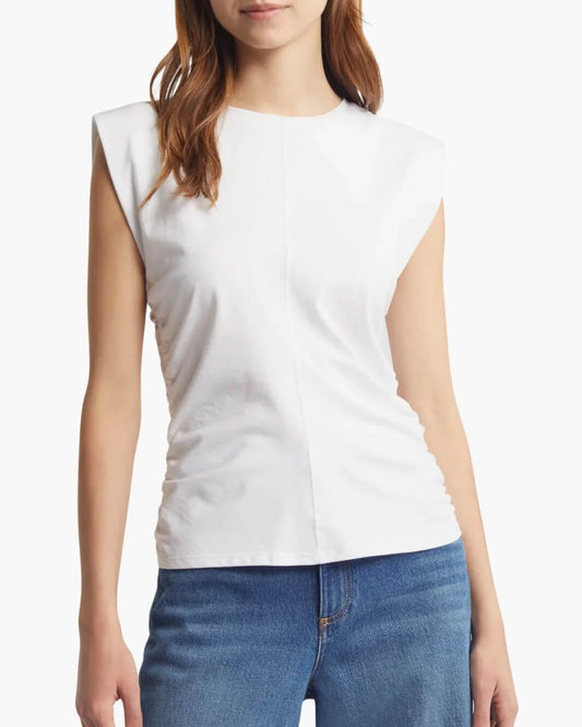 Rag & Bone Sweater Rag & Bone - Juliet smocked tank in White