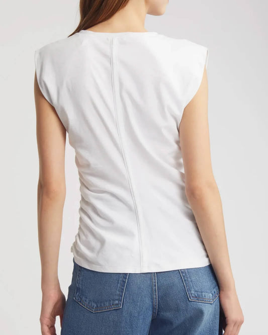 Rag & Bone Sweater Rag & Bone - Juliet smocked tank in White