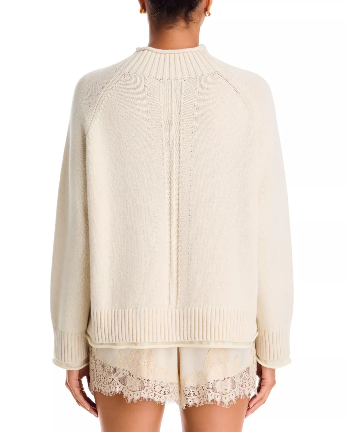 Rag & Bone sweaters Rag & Bone - Hazel Roll Neck Cotton & Wool Sweater in Ivory