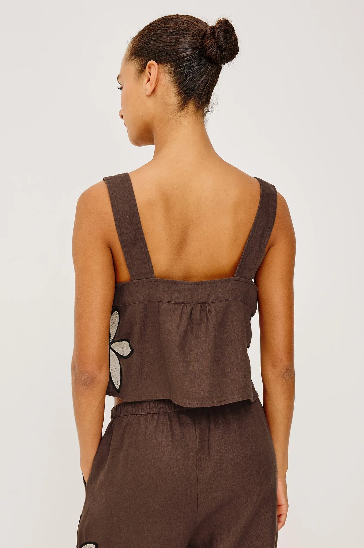 Rails Blouses Rails - Calais top in cocoa floral embroidery