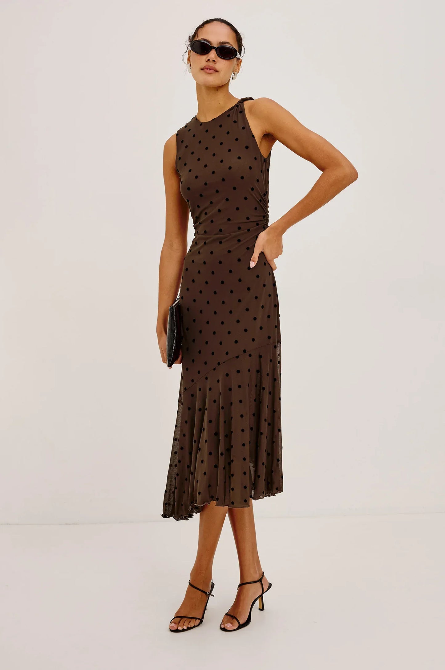 Rails Dresses Rails - Daija dress in Chocolate polka dot