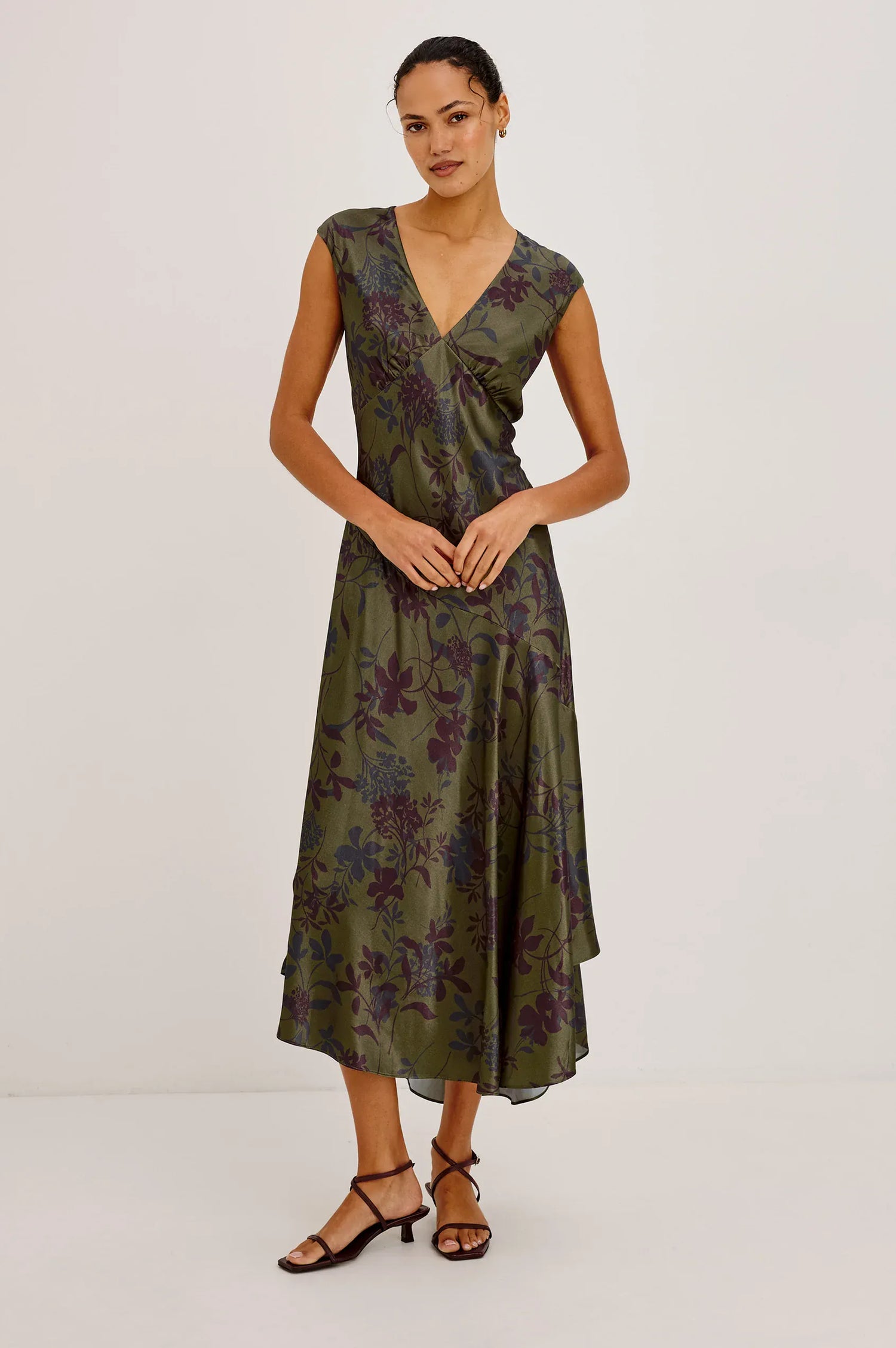 Rails Dresses Rails - Eleni dress in Olive dahlia