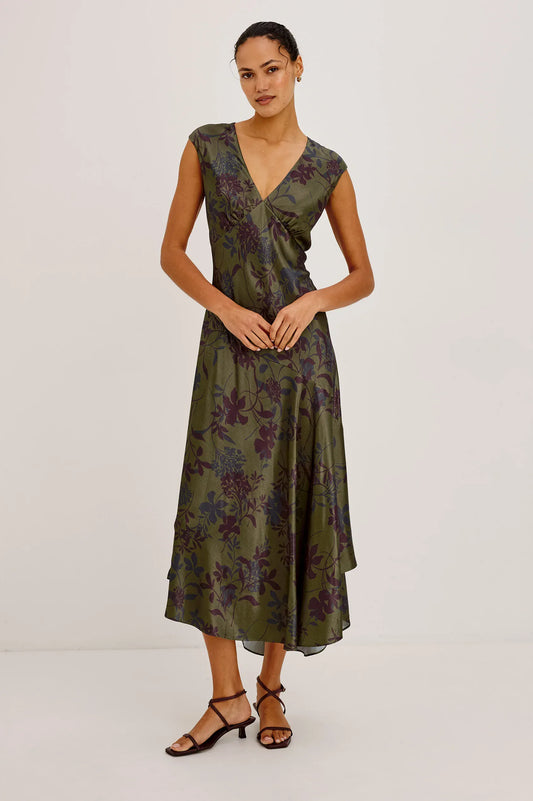 Rails Dresses Rails - Eleni dress in Olive dahlia