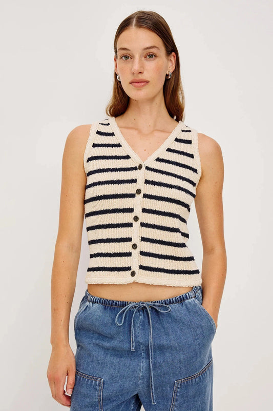 Rails Jackets Rails - Sade vest in ivory navy stripe