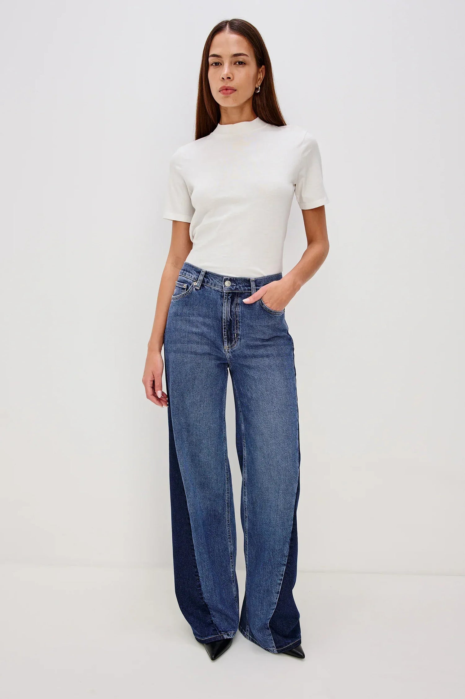 Rails Pants Rails - Angeleno Godet wide leg pant in Indigo grove