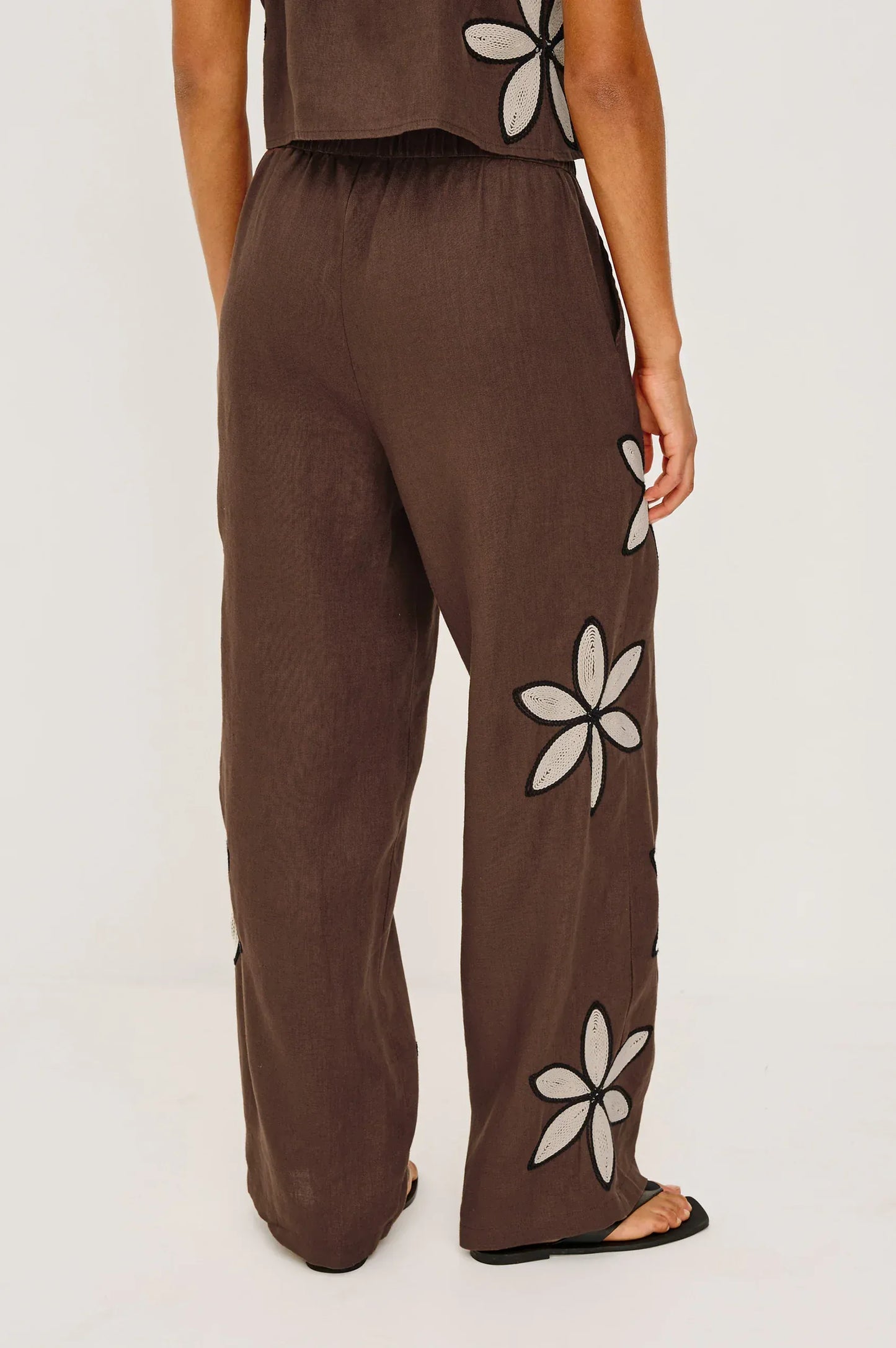 Rails Pants Rails - Emmie pant in cocoa floral embroidery