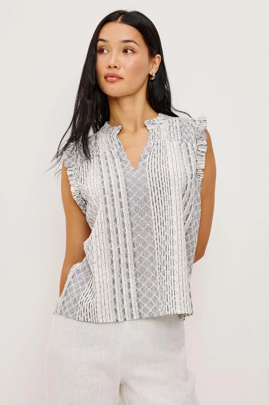 Rails Shirts & Tops Rails - Arlene top Striped Eyelet