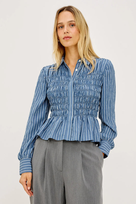 Rails Shirts & Tops Rails - Bradshaw shirt in Washed indigo stripe