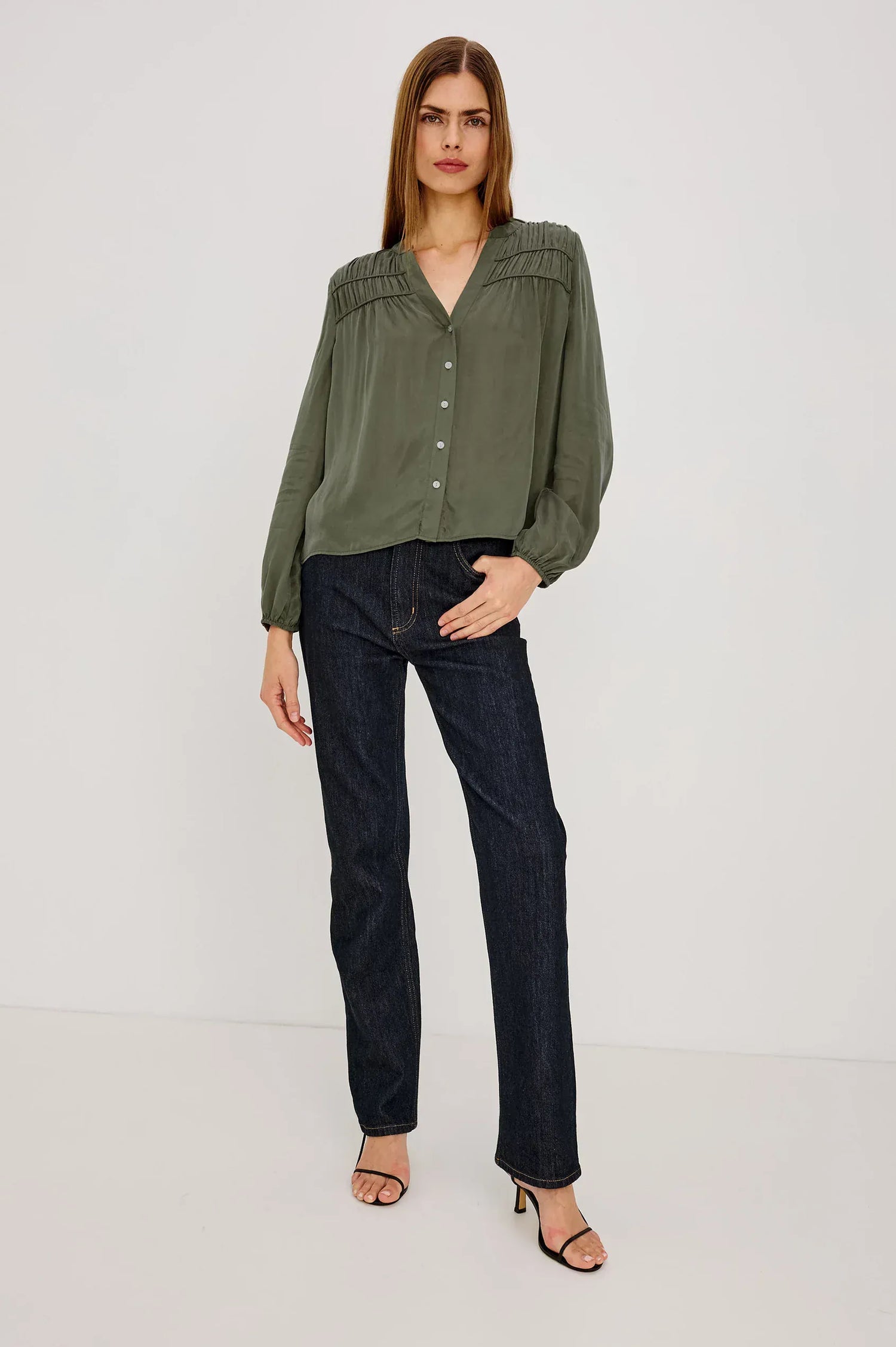 Rails Shirts & Tops Rails - Cadence Shirt in Washed Olive