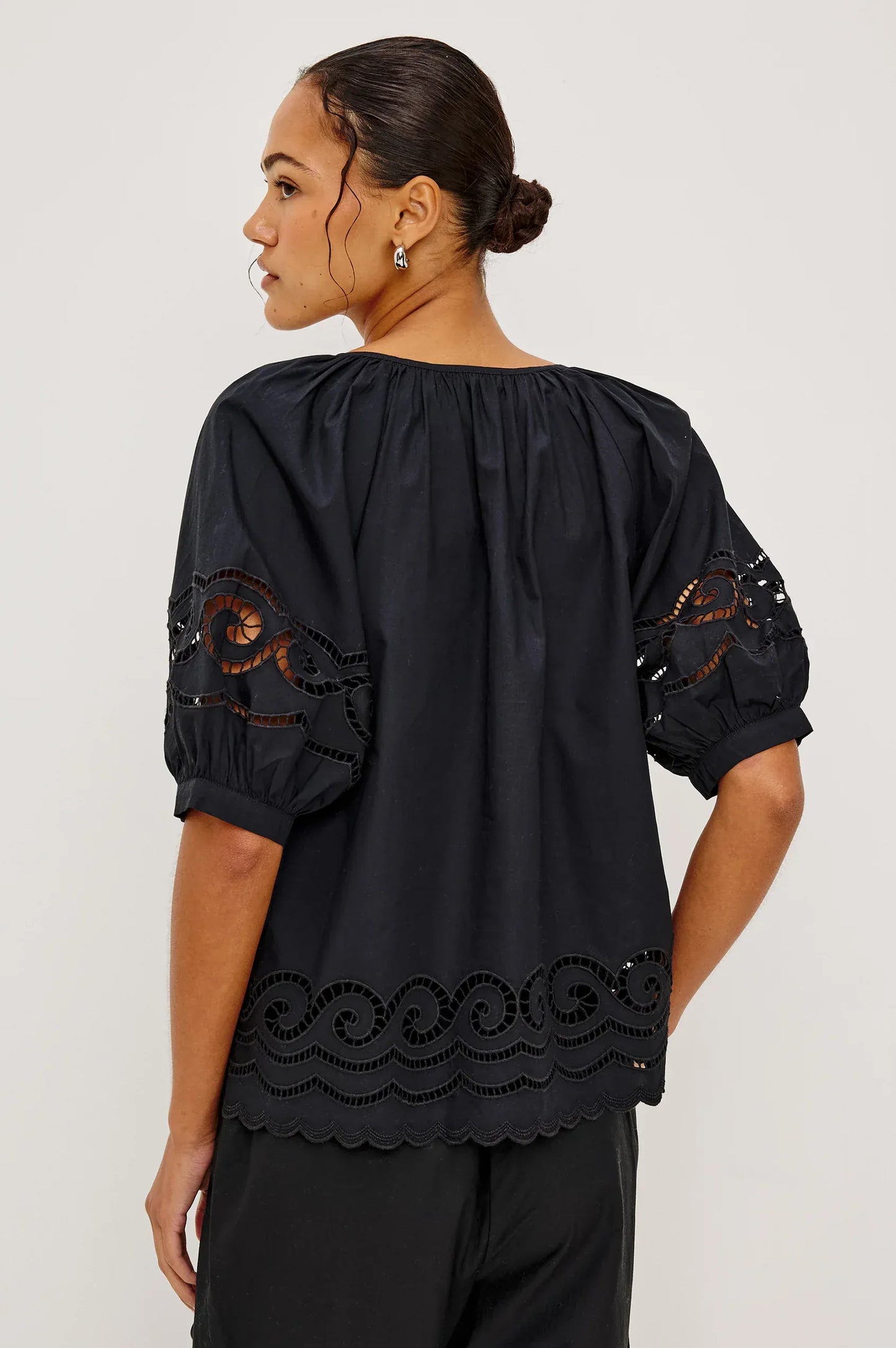Rails Shirts & Tops Rails - Catalene Top in Black embroidery