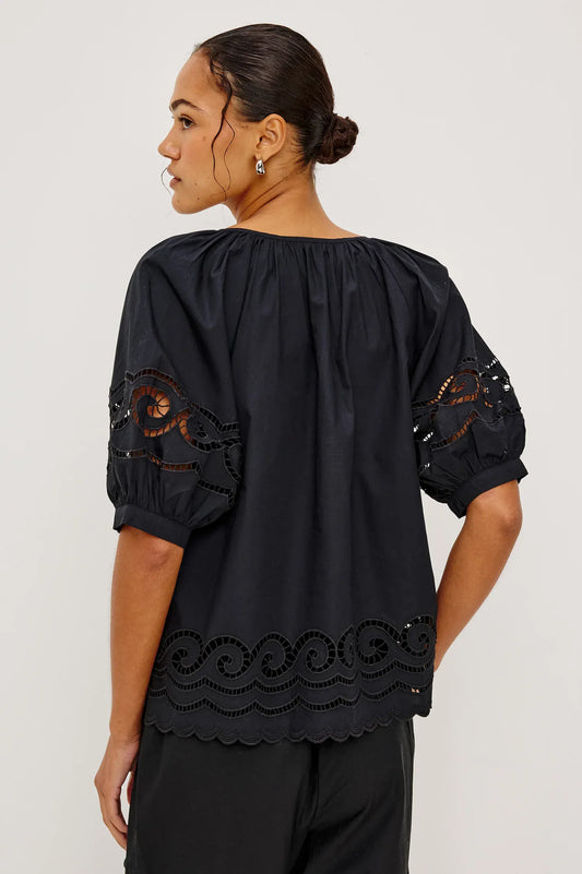 Rails Shirts & Tops Rails - Catalene Top in Black embroidery