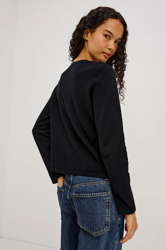 Rails Shirts & Tops Rails - Cotton cashmere long sleeve t-shirt in black