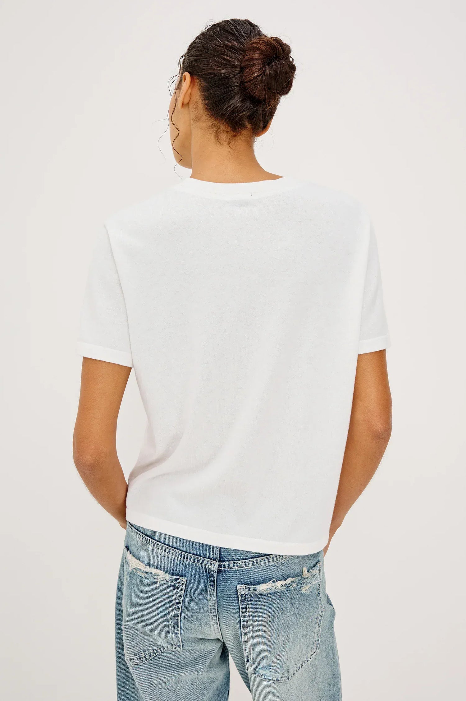 Rails Shirts & Tops Rails - Cotton cashmere t-shirt in white