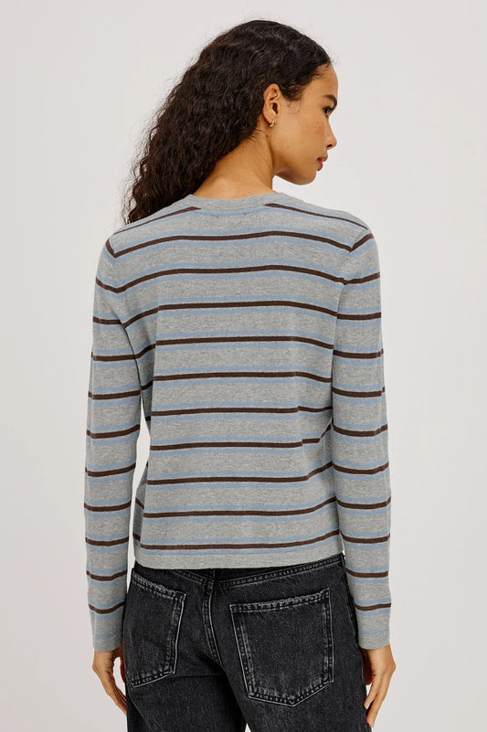Rails Shirts & Tops Rails - Davie cotton cashmere long sleeve tee in heather sky